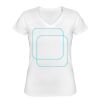 Playera Dama: Algodón Peinado Cuello V Miniatura